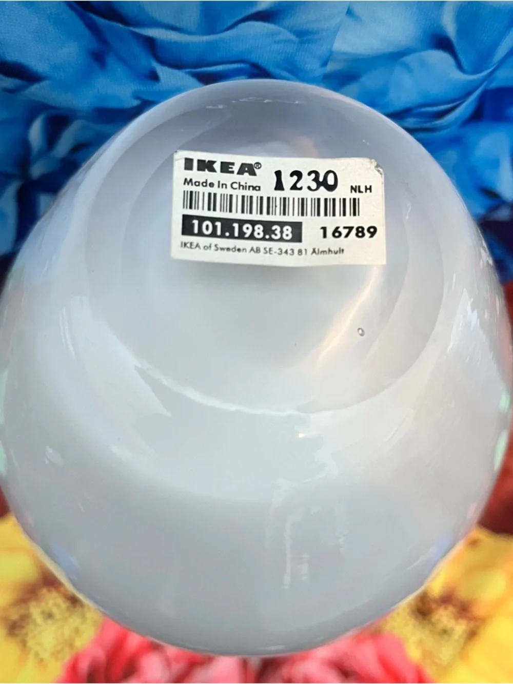 IKEA White Glass Bud Vase